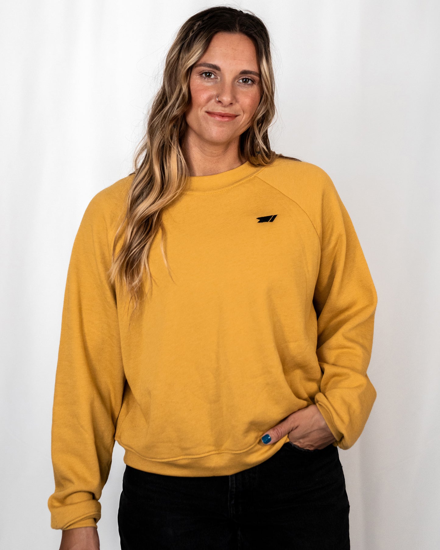 Cropped Raglan Fleece - Gold